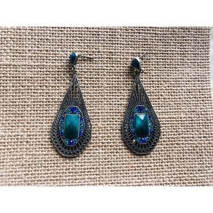 Antique Silver Statement (Tear Drop) Earrings
